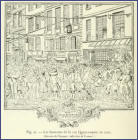 1720 - Laterne über der Rue Quincampoix (Histoire leclairage des rue de Paris)