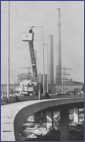 Okt. 1973 - Montage der Beleuchtungauf  der Köhlbrand-Hochbrücke (HEW Sammelschiene 1973)