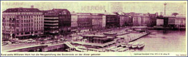 1975 - Jungfernstieg mit Alsteranleger (Hamburger Abendblatt 5.2.1974)