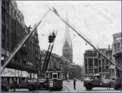 Magirus Drehleiter in der Mönckebergstraße