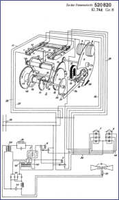 1929 - Verkehrssignaleinrichtung mit einem aus der Seitenstraße durch Hupenton hervorgerufenen Signalwechsel (Deutsches Patent- und Markenamt)